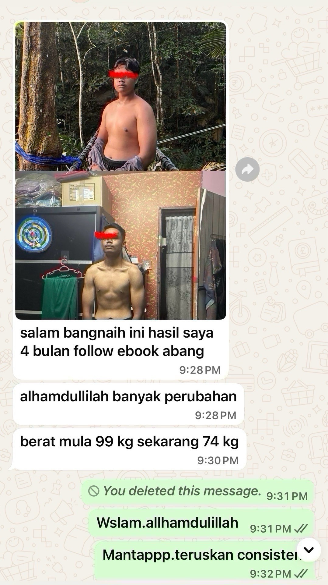 Perbualan WhatsApp Peserta - 